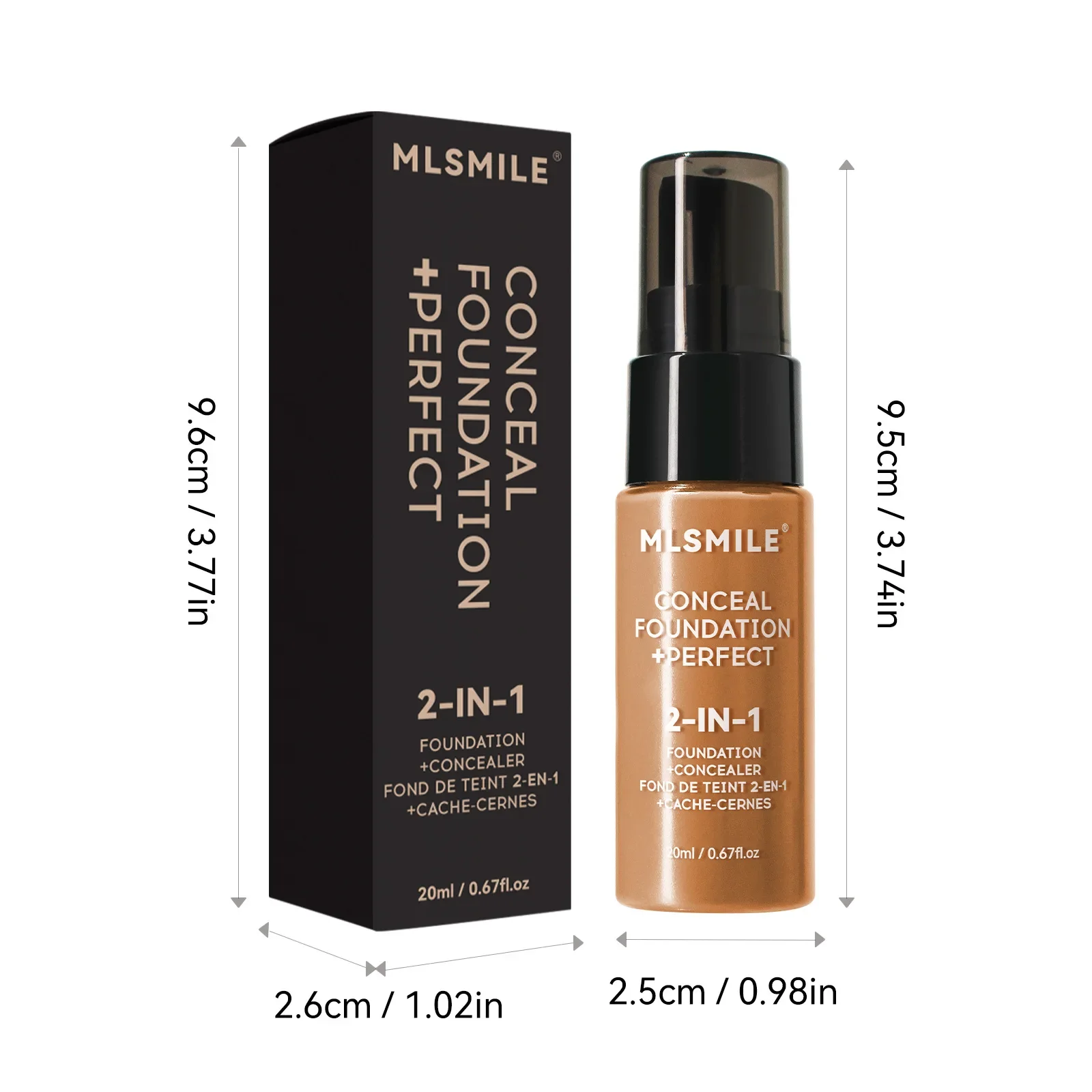 Matte flüssige Grundierung Öl kontrolle Concealer BB Creme wasserdicht dauerhafte vollständige Abdeckung natürliche Gesichts basis profession elles Make-up