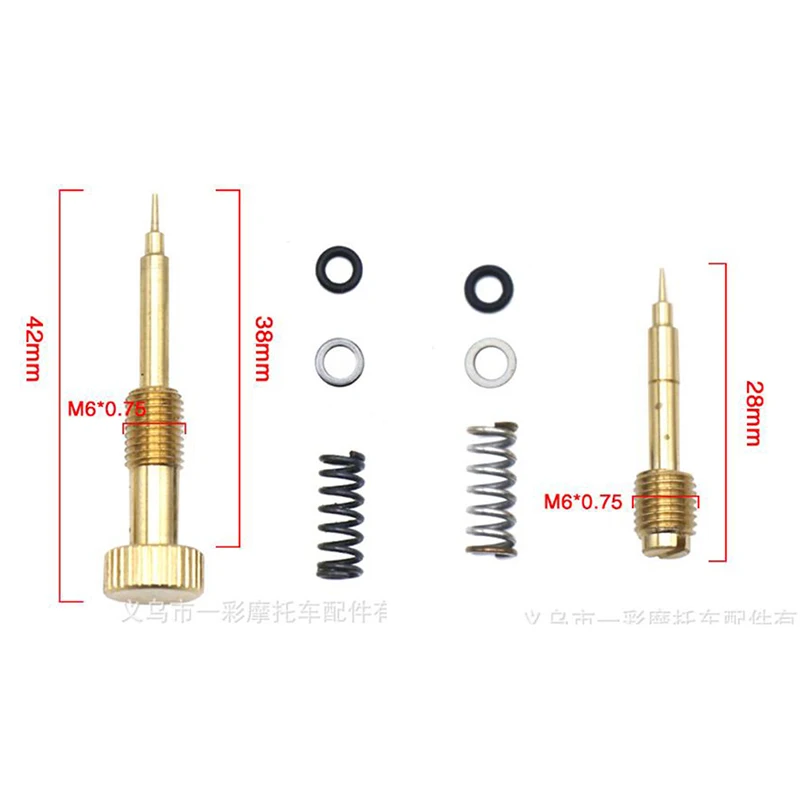 Metal Motorcycle Carburetor Air Adjusting Screw Idle Mixture Fuel Ratio Screw For Harley CV40 Keihin CVK34 CVK36 CVK40 28mm/42mm