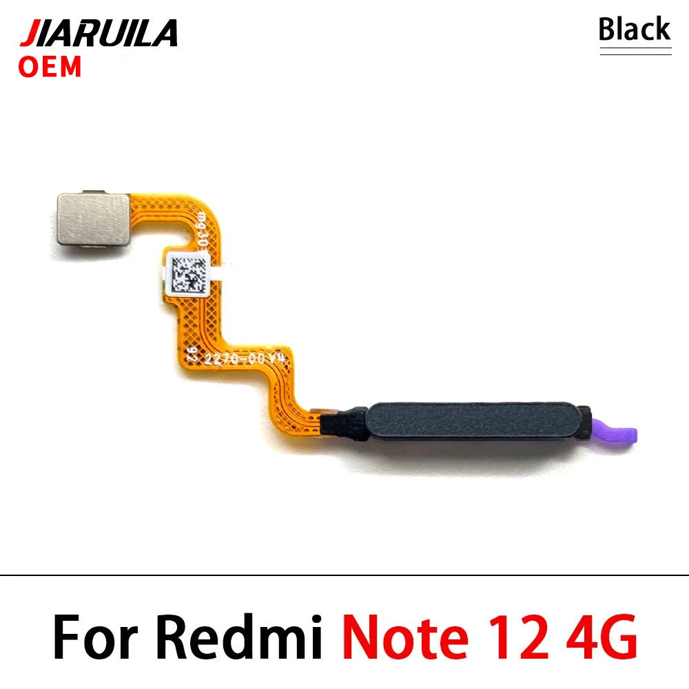 New For Xiaomi Redmi Note 12 Pro Plus 4G 5G / Note 12 4G / 12s  Fingerprint Sensor Home Return Key Menu Button Flex Ribbon Cable