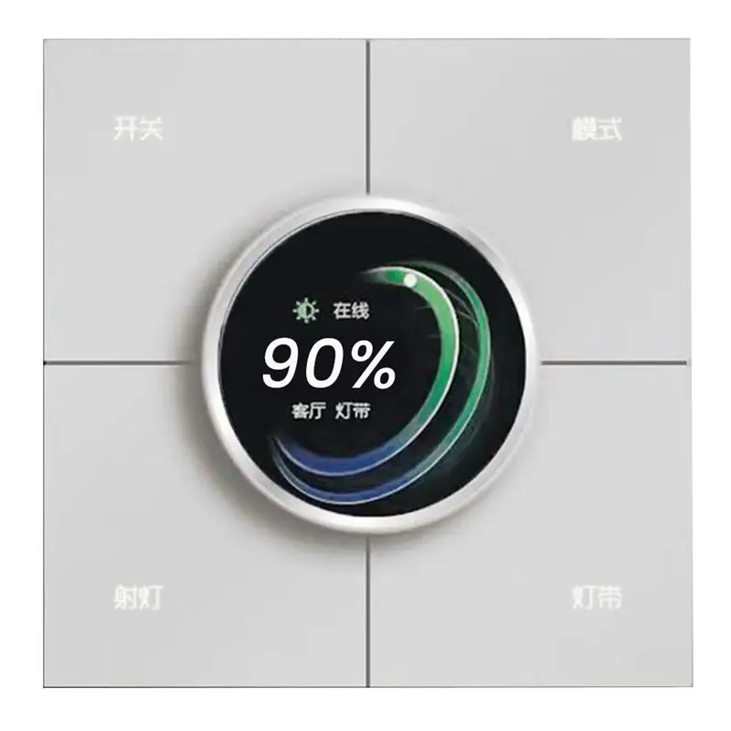 Tuya Zigbee Knob Smart Dimming Switch Panel App Control Voice Control Linkage 4 Gang Relay Smart Home Light Switch-AEF7