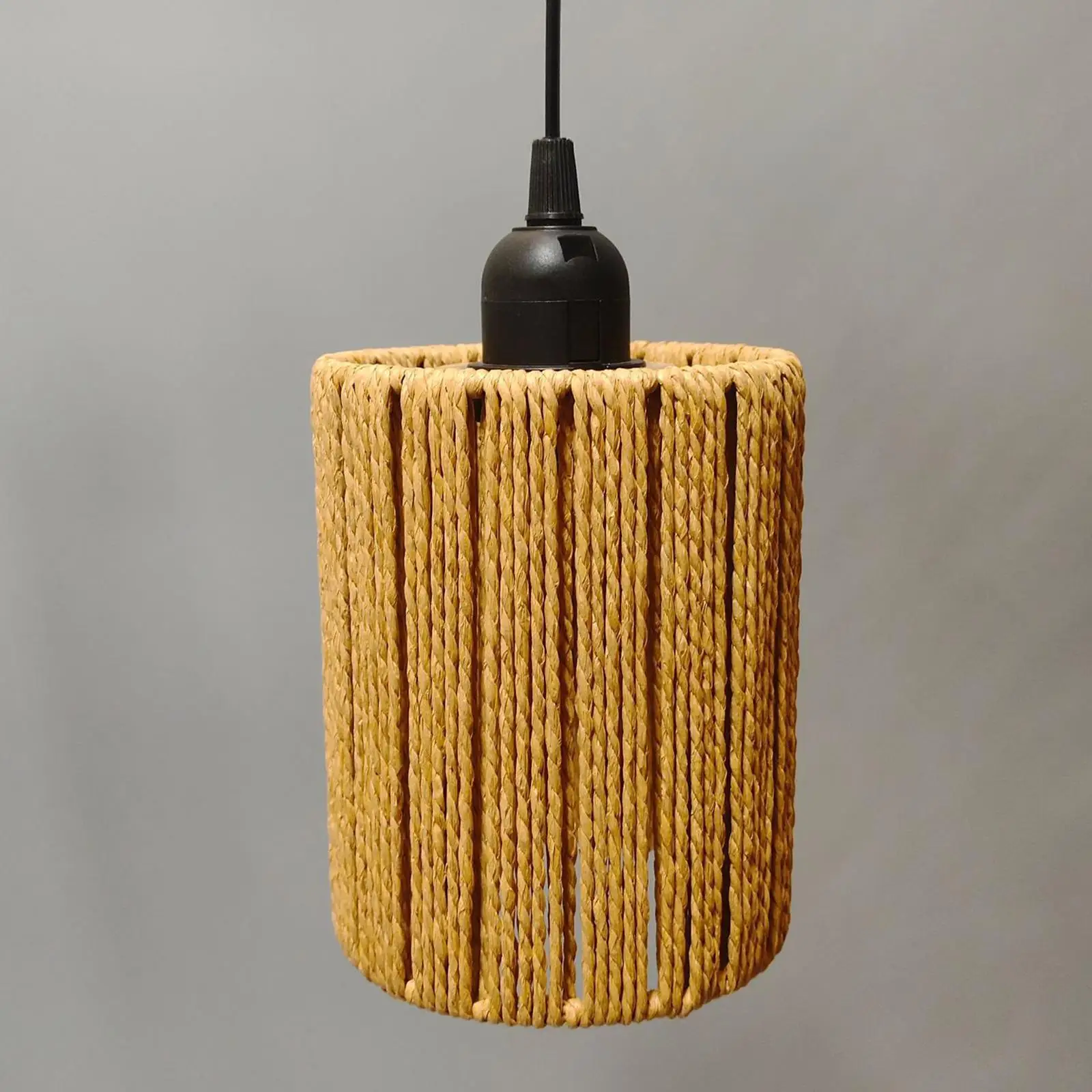 Paper Rope Lampshade Handwoven Lamp Shade Classic Hanging Lamp Cover Pendant