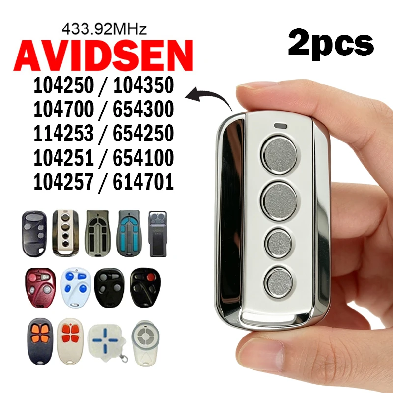 AVIDSEN 114253 104257 Remote Control 433MHz 104700 104350 104251 104250 654300 654250 654100 Electric Gate Garage Door Opener