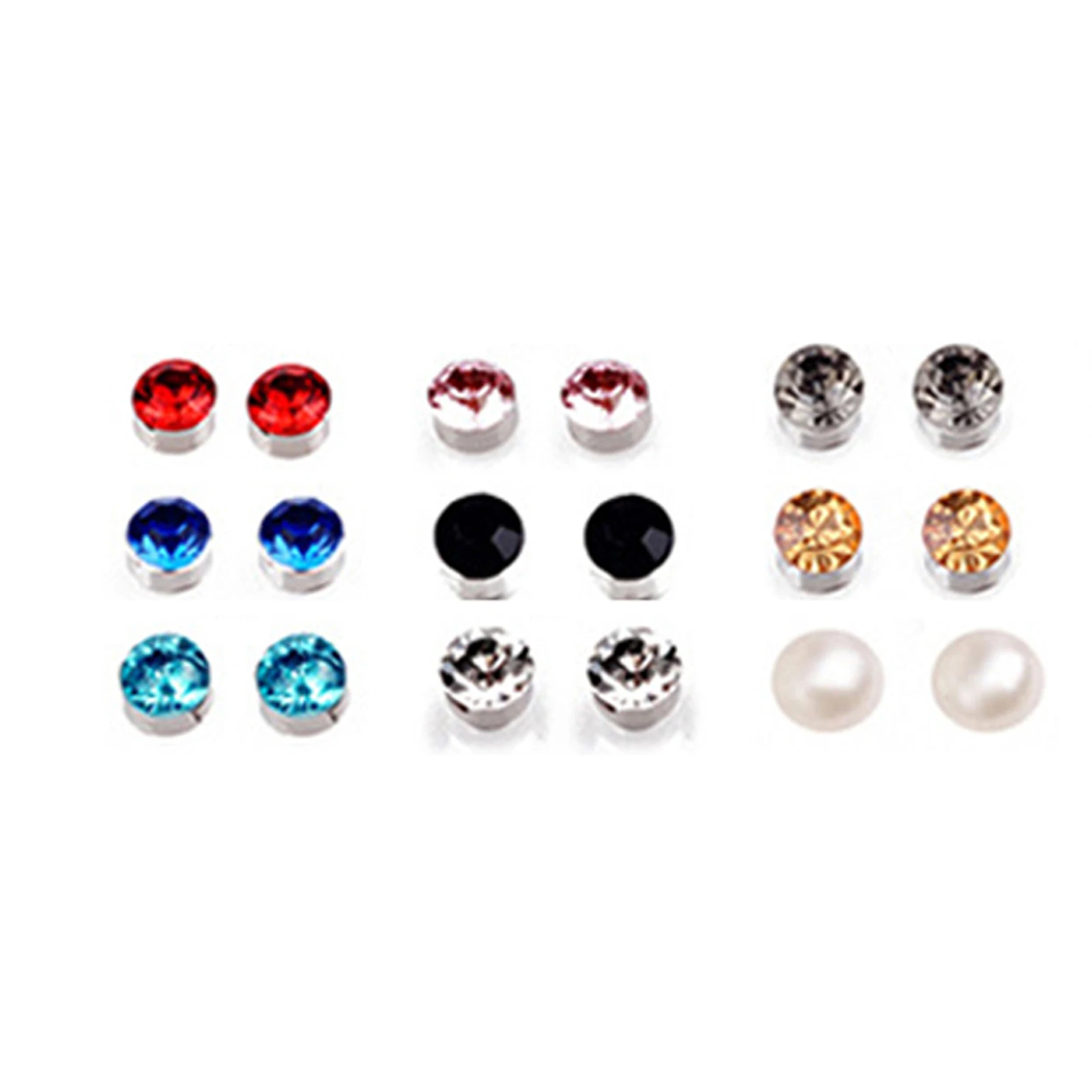 1 Pair Crystal Strong Magnetic Ear Stud For Women Zircon Clip Earrings Men Punk No Hole Magnet Earrings Non Piercing Jewelry view 4