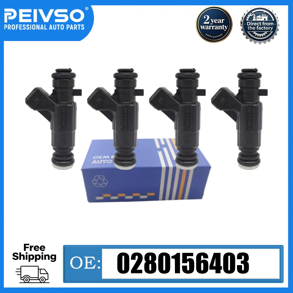 4pcs 0280156403 032906031R Fuel Injectors Fits For VOLKSWAGEN Golf / Polo / Saveiro / Voyage / CrossFox 1.6
