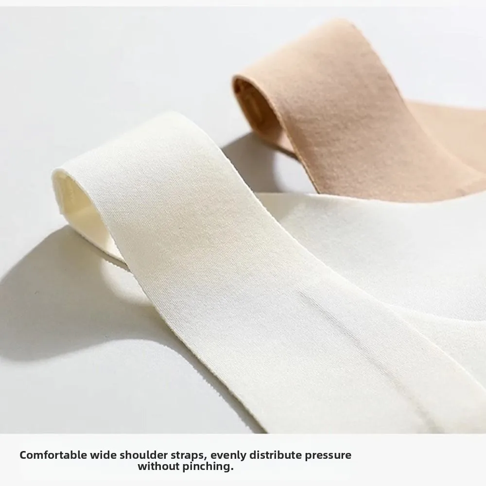 2 في 1 حمالة صدر مصححة للموقف مقاومة للصدمات كوب كامل للنساء حمالات صدر بدون خياطة بلون سادة قابلة للتنفس ومضادة للترهل