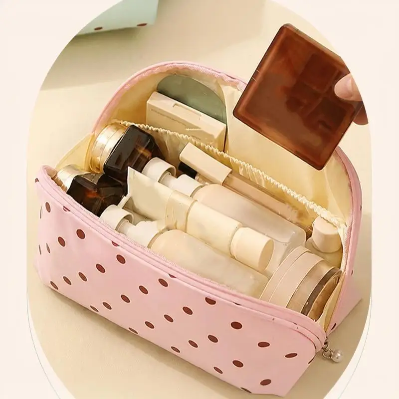 1 Stück Reise-Organizer-Tasche für BHs und Socken, wasserdichte Tasche mit Punktmuster, Aufbewahrungstasche für Unterwäsche mit separaten Fächern. – Detail 6