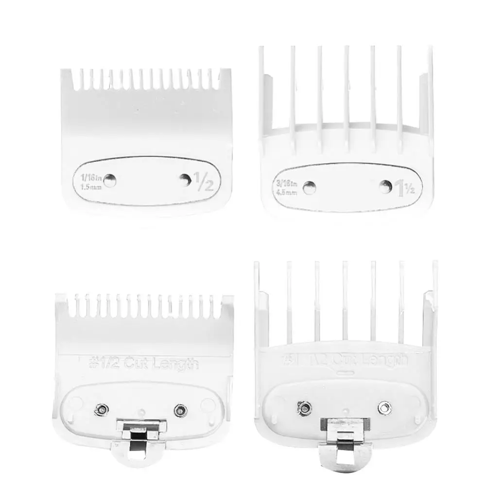 2Pcs 1.5mm 4.5mm Electric Hair Clipper Shaver Trimmer Plastic Cutting Guide Comb It has metal clip to ensure the durability of