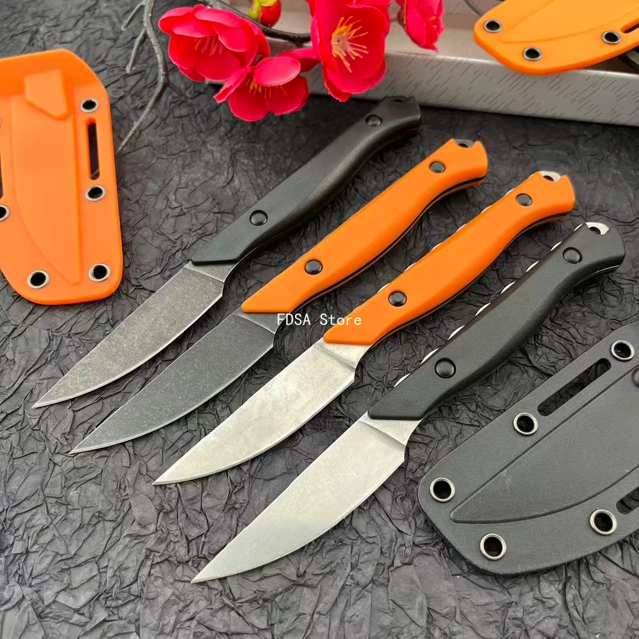 15700 Drop Point 8Cr13Mov Blade Outdoor Straight Knife with Sheath Camping Hiking Fishing EDC Knives Jungle Adventure Essential