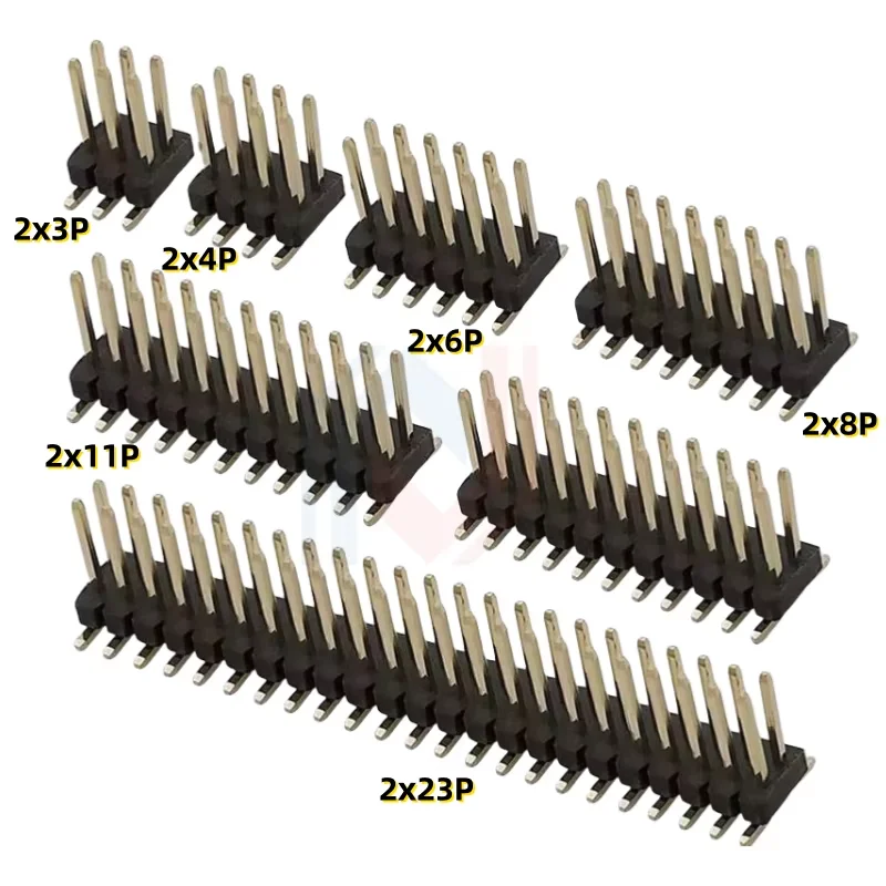 10Pcs 2.54mm /2.0mm /1.27mm Pitch SMD SMT Double Row Male PIN Header 2*2/3/4/5/6/7/8/10/12/20/40/50 PIN Strip Connector