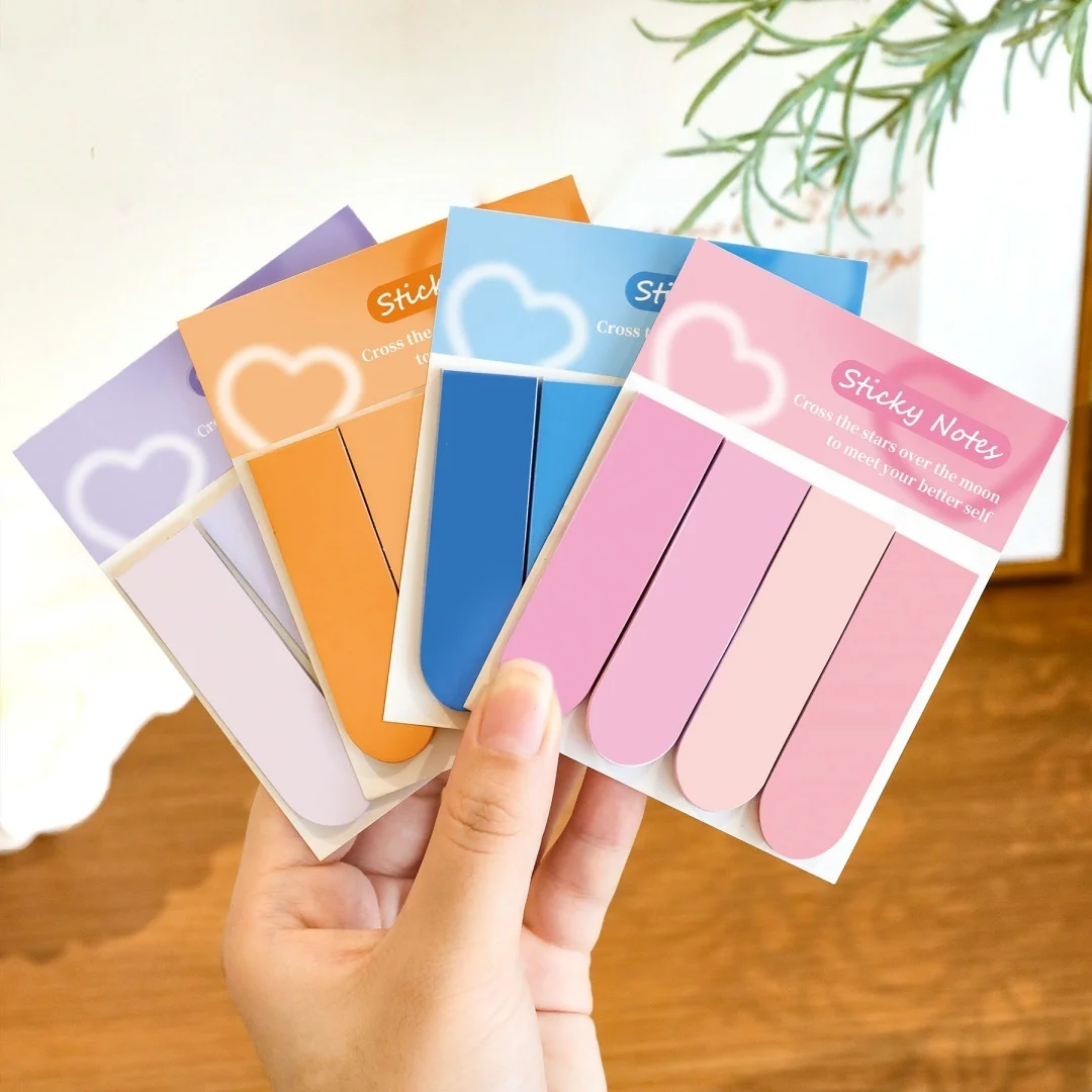 Gradient Sticky Notes Aesthetic Self-Adhesive Memo Pad Sticky Notes Set Compact Removable Page Markers For Notebook Stationery