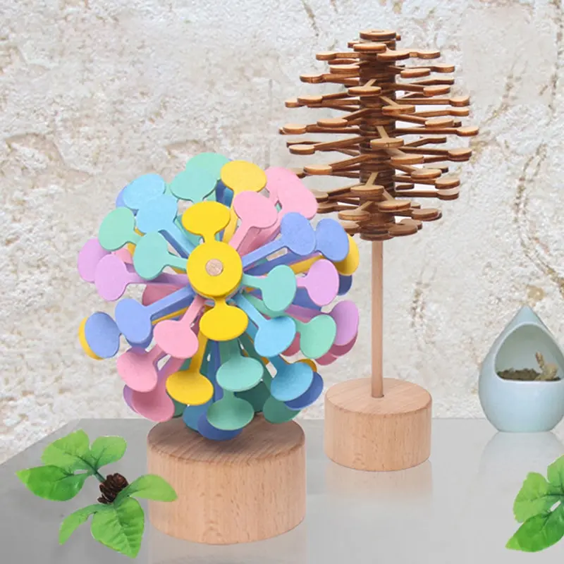 Jouets de sucette en spirale en bois pour adultes et enfants, baguette magique, fidget à séquence fibonacci, cadeau anti-stress souligné, ZK20