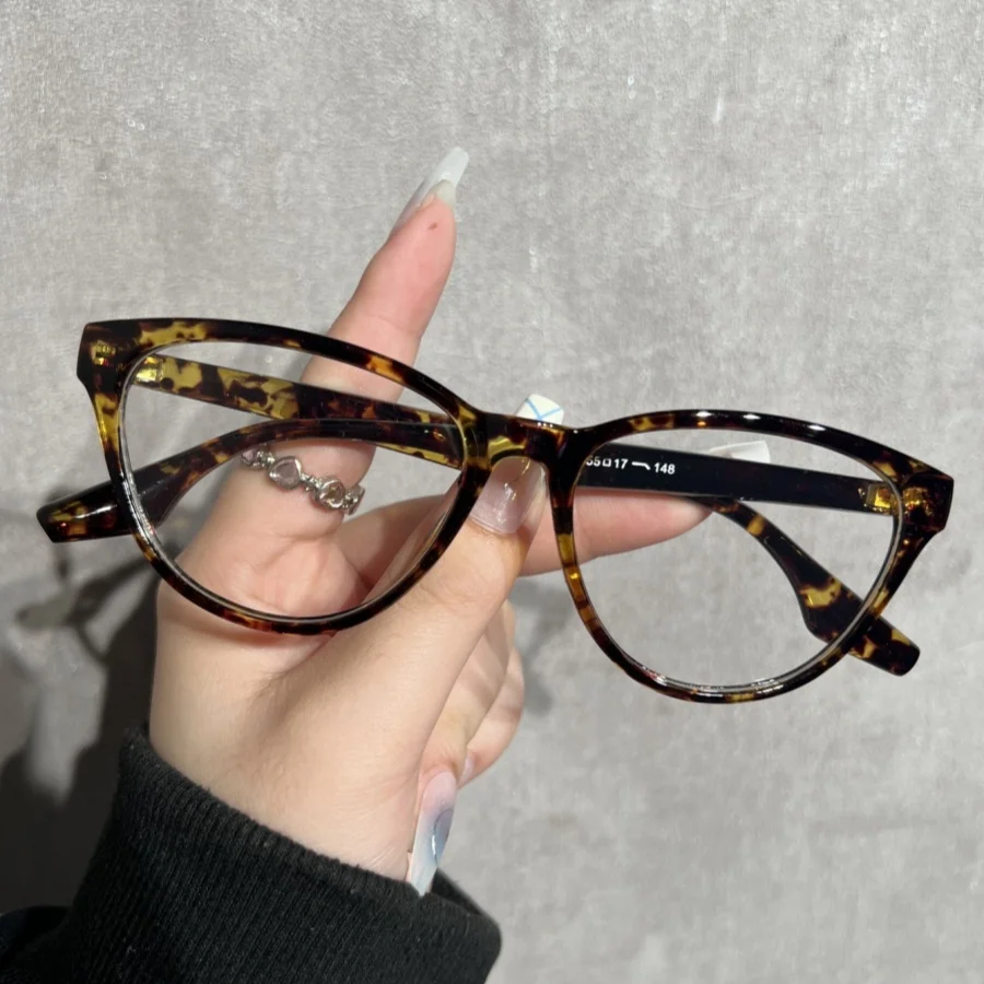 1 Stück Unisex Modische Brille ohne Sehstärke Neu Einfach Retro Cat-Eye-Stil Vielseitig Klassisch Lässig Bequem Weihnachtsgeschenk