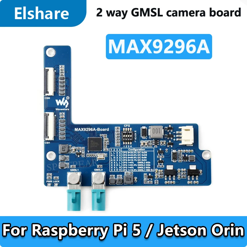 MAX9296A GMSL Camera Adapter Board 2-Ch High-Speed And Low-Latency Transmission For Jetson Orin Nano/NX Raspberry Pi 5