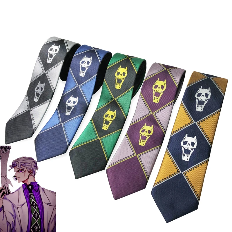 Anime JoJo étrange aventure Kira Yoshikage jeu de rôle cravate tueur reine crâne Cosplay accessoires de déguisement cadeaux d'anniversaire
