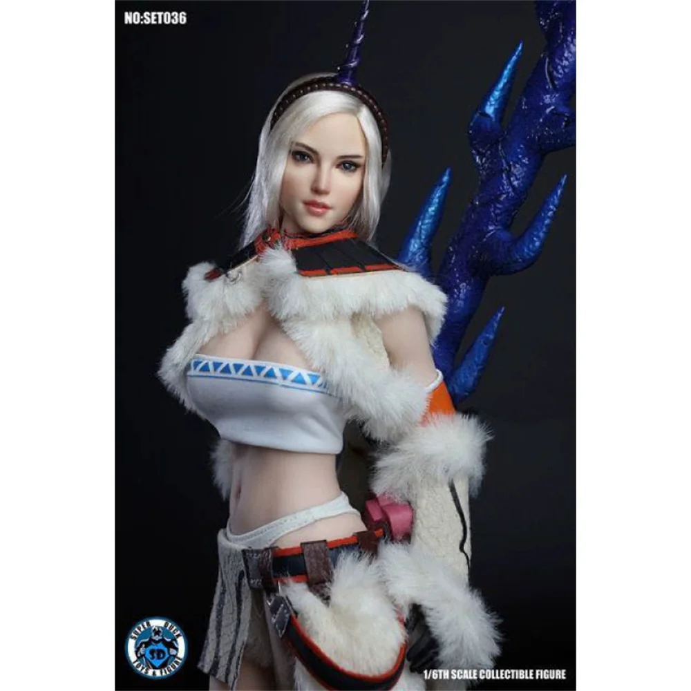 

SUPER DUCK SET036 1/6 Huntress Female Head Sculpt Carving Model Fit 12" Phicen TBLeague Female Soldier Action Figure Body