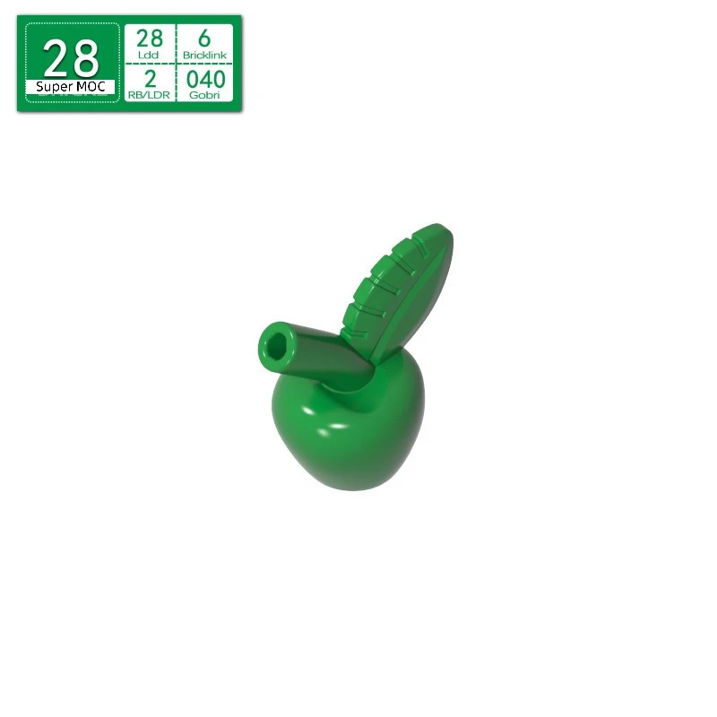 10PCS Apple 33051 Building Blocks Toys Plant Bricks Apple Parts Compatible MOC Building Block Education Creative Model Toy view 3