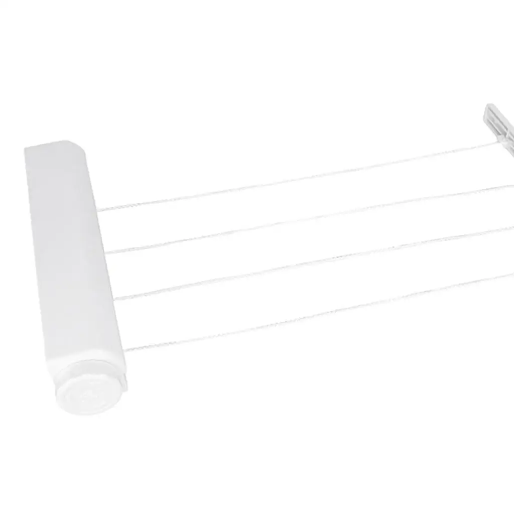 Retractable Clothesline Hanging Rack Wall Mounted Hanger Rope Clothes Dryer