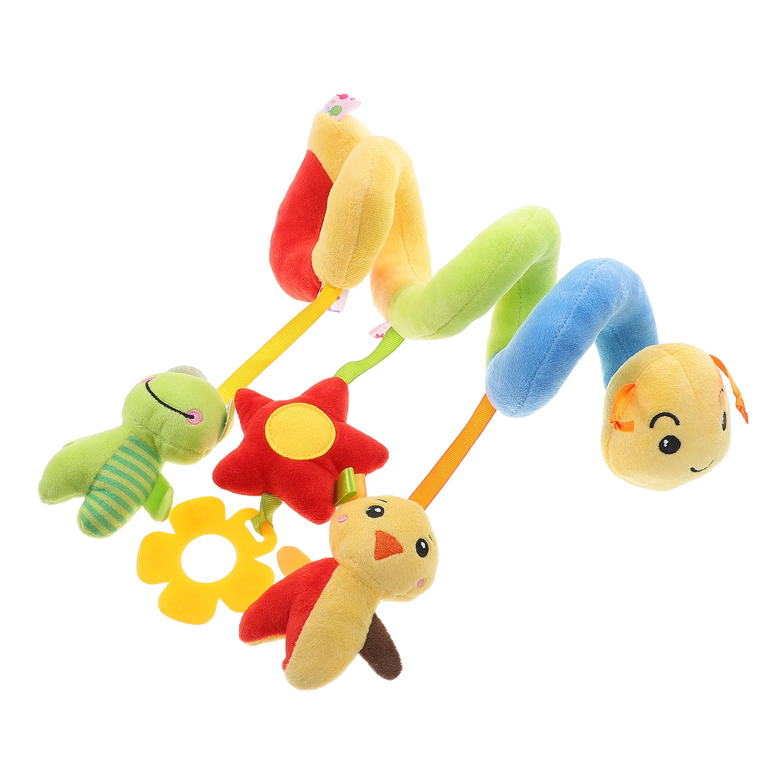 

Baby Spiral Hanging Activity Center for Crib Stroller Car Seat Sensory Development Newborn Early Education Wrap Soft Texture