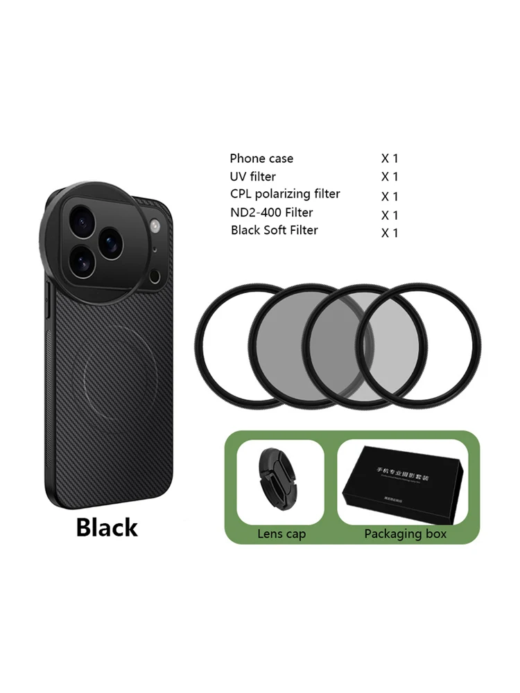 Zestaw filtrów do telefonu 4 w 1, 58 mm: CPL, ND, UV, Star z magnetycznym etui na telefon do iPhone 17 Pro/Pro Max do fotografii — zdjęcie produktu 7