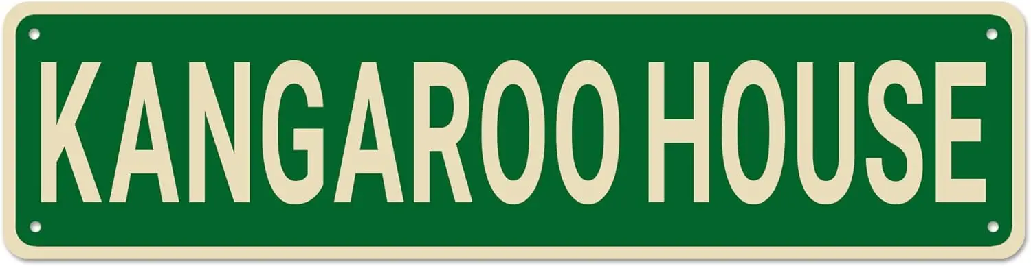 Kangaroo House Sign, Kangaroo Decor Kangaroo Sign Kangaroo Lover Gift, Funny Wall Decor for Home/Farmhouse/Man Cave, Quality Met