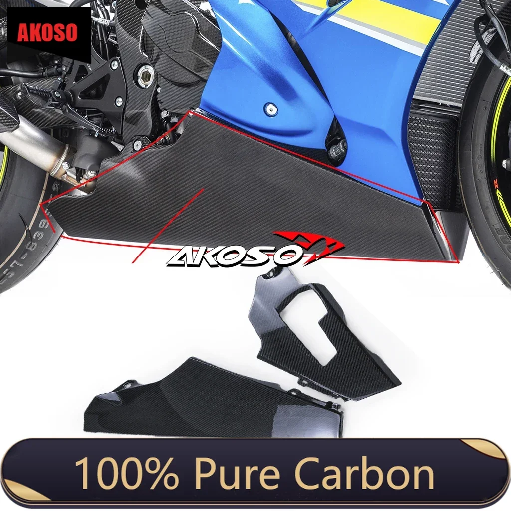 

100% 3K Full Real Carbon Fiber Motorcycle Lower Side Fairing Kit Belly Pan For Suzuki GSX-R1000 GSXR1000 2017+