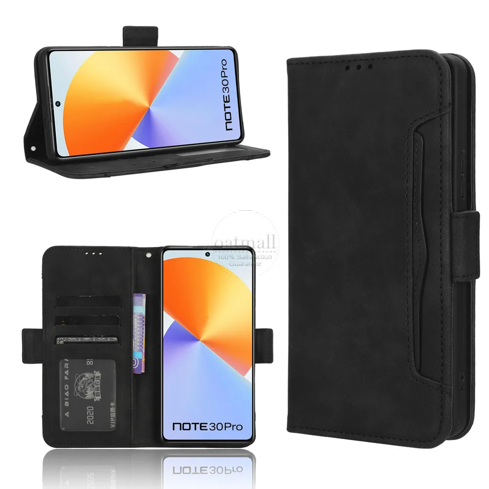 Per Infinix Note 30 / 30 Pro custodia a portafoglio libro magnetico Flip Cover Card Photo Holder custodie per cellulari in pelle di lusso