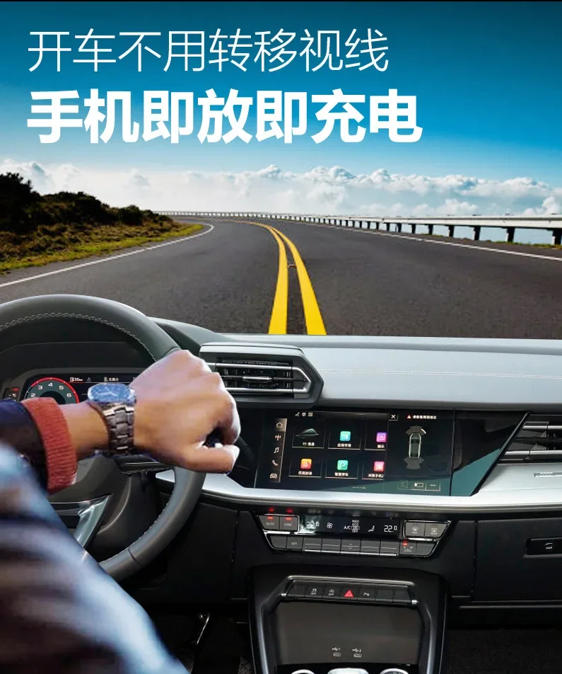 Car Wireless Charger For Hyundai Sonata 2020-2022 Center Console 15W Fast Charging Pad Mobile Phone Holder Interior Accessories detail image 10