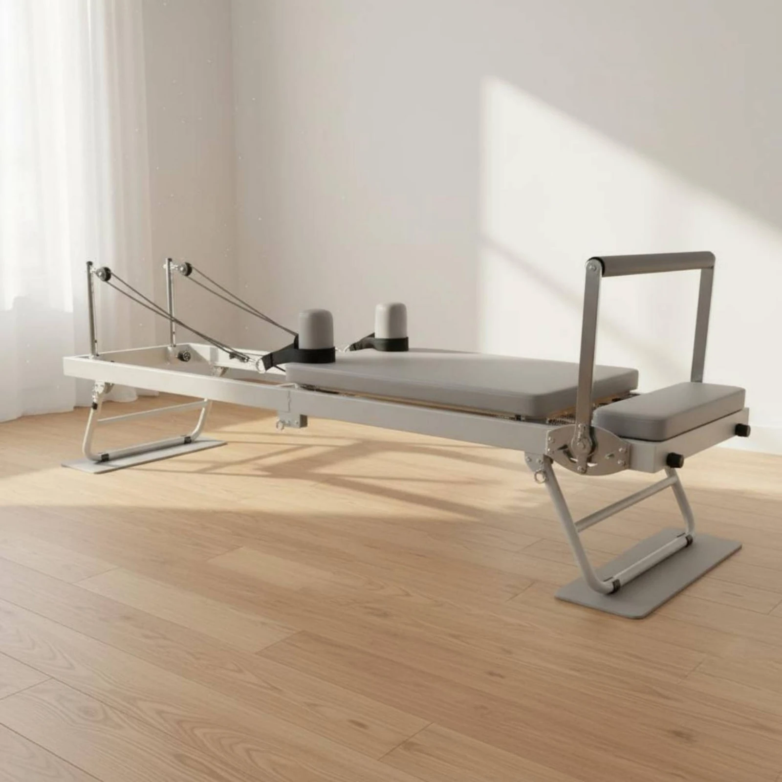 Pilates Reformer Space-Saving Folding Pilates Reformer Central Bed Low Effect for Studio