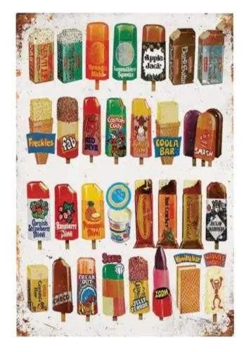 Metal Tin Signs Ice Lolly's/food drinks Vintage Retro Home Man Cave Garage Shed