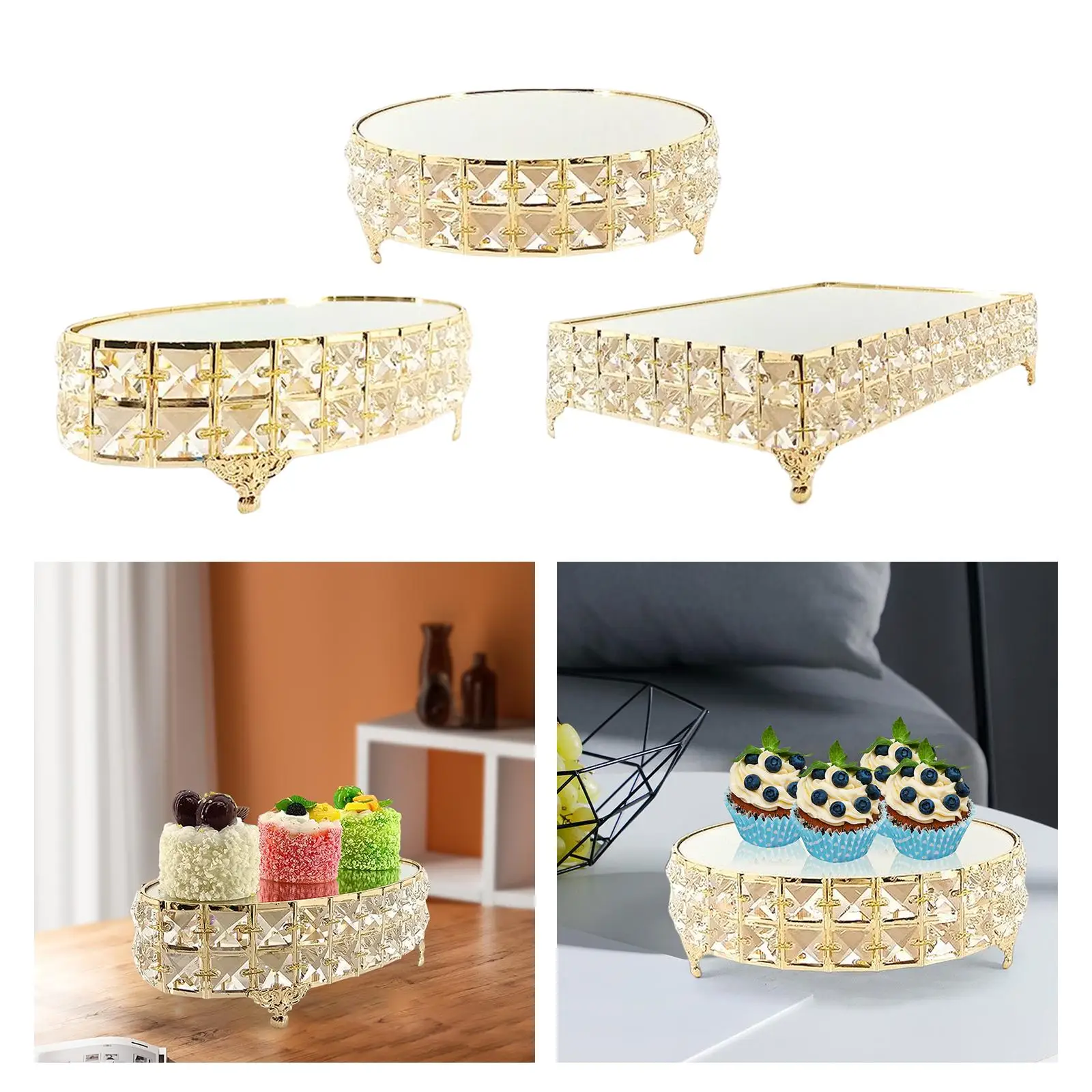 Cake Stand Dish Vanity Tray Serving Tray for Cookies Key Dresser Birthday Party Cabinet