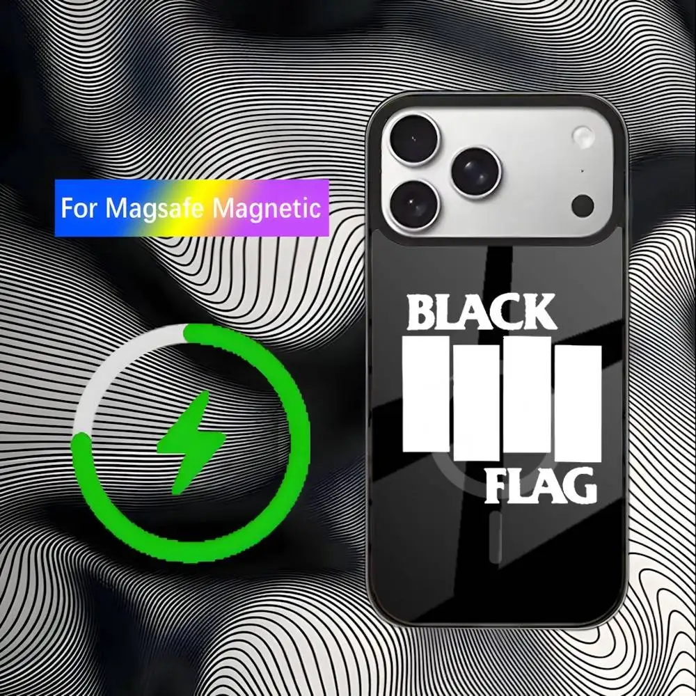 حافظة هاتف My War بعلم أسود لهاتف iPhone 17,16,15,14,13,12,11,Pro,Max,Plus,Mini,SE4,E شحن لاسلكي Magsafe مغناطيسي #3