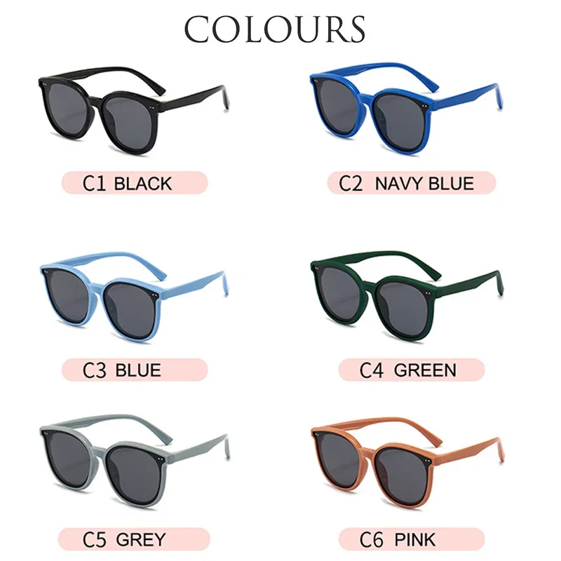 3-12 Years Kids Polarized Sunglasses Boys\' Cool Girls Soft TPEE Frame Cat Eye Design Fashion Sun UV400 Protection Oval Glasses