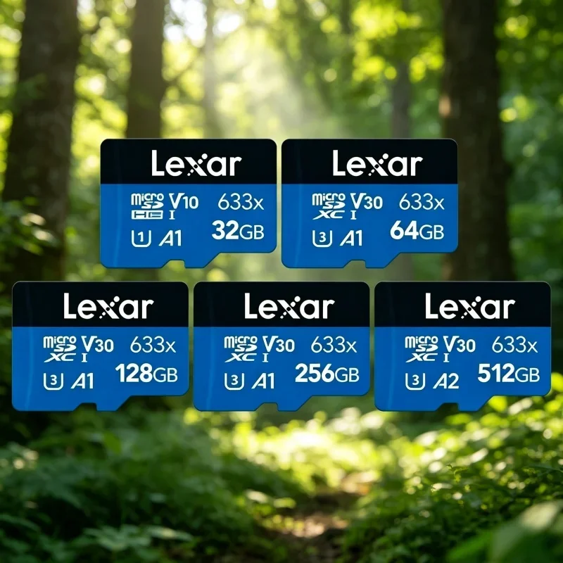 Lexar 633x High Speed Micro SD TF Card V30 U3 A1 A2 Memory Card for Action Camera CCTV Surveillance Dashcam