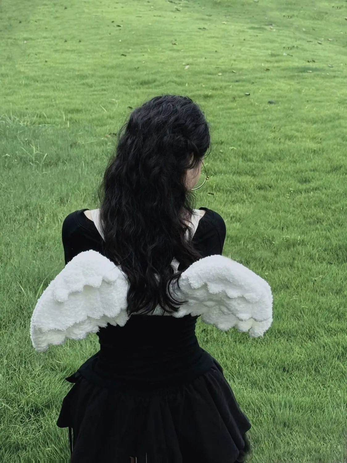 حقيبة ظهر صغيرة للفتيات "أجنحة الملاك" حقيبة ظهر مزخرفة أنيقة للنساء #4