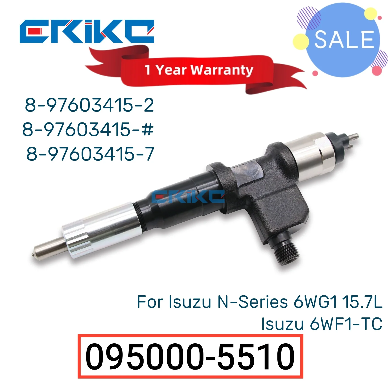 095000-5510 Auto Fuel Injector 095000-5511 Diesel Injector Parts 8976034150 Common Rail Injector fit for ISUZU 6WG1