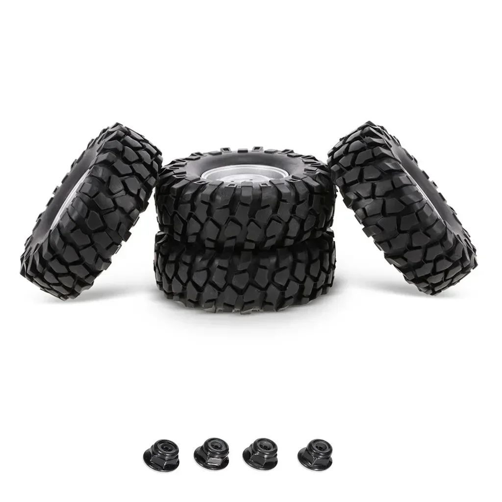 

4Pcs 96mm 1.9 Inch 12mm Hex Wheel Rim and Tyres Tires for 1/10 RC Crawler Car HSP Redcat Trxs TRX4 AXIAL SCX10 RC4WD