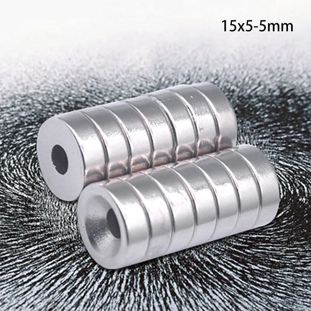 5~100PCS 15x5-5 Super Powerful Magnets 15*5 mm Hole 5 mm Permanent Neodymium Magnetic 15x5-5mm Countersunk Round Magnet 15*5-5