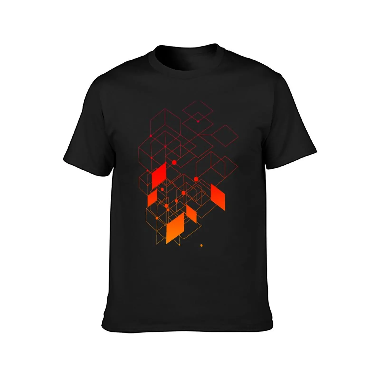 Geometric lines fine art T-Shirt anime clothes customizeds t shirts for men