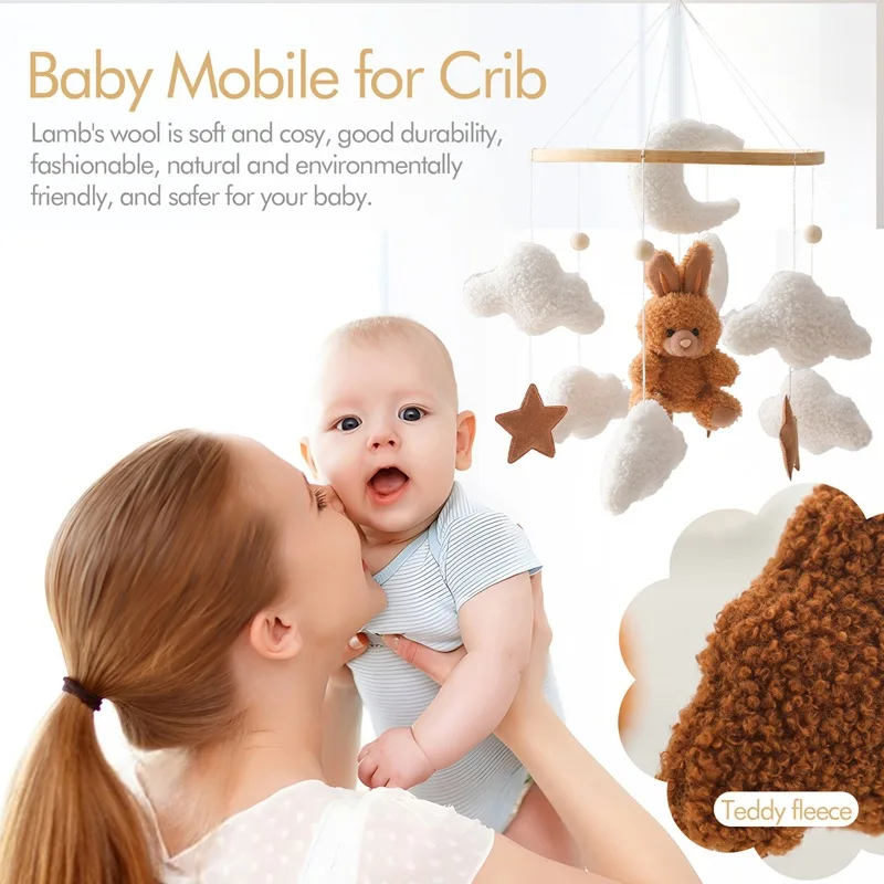 Children's bed bell hanging decoration, baby crib, baby stroller, soothing and soothing, ringing the bell