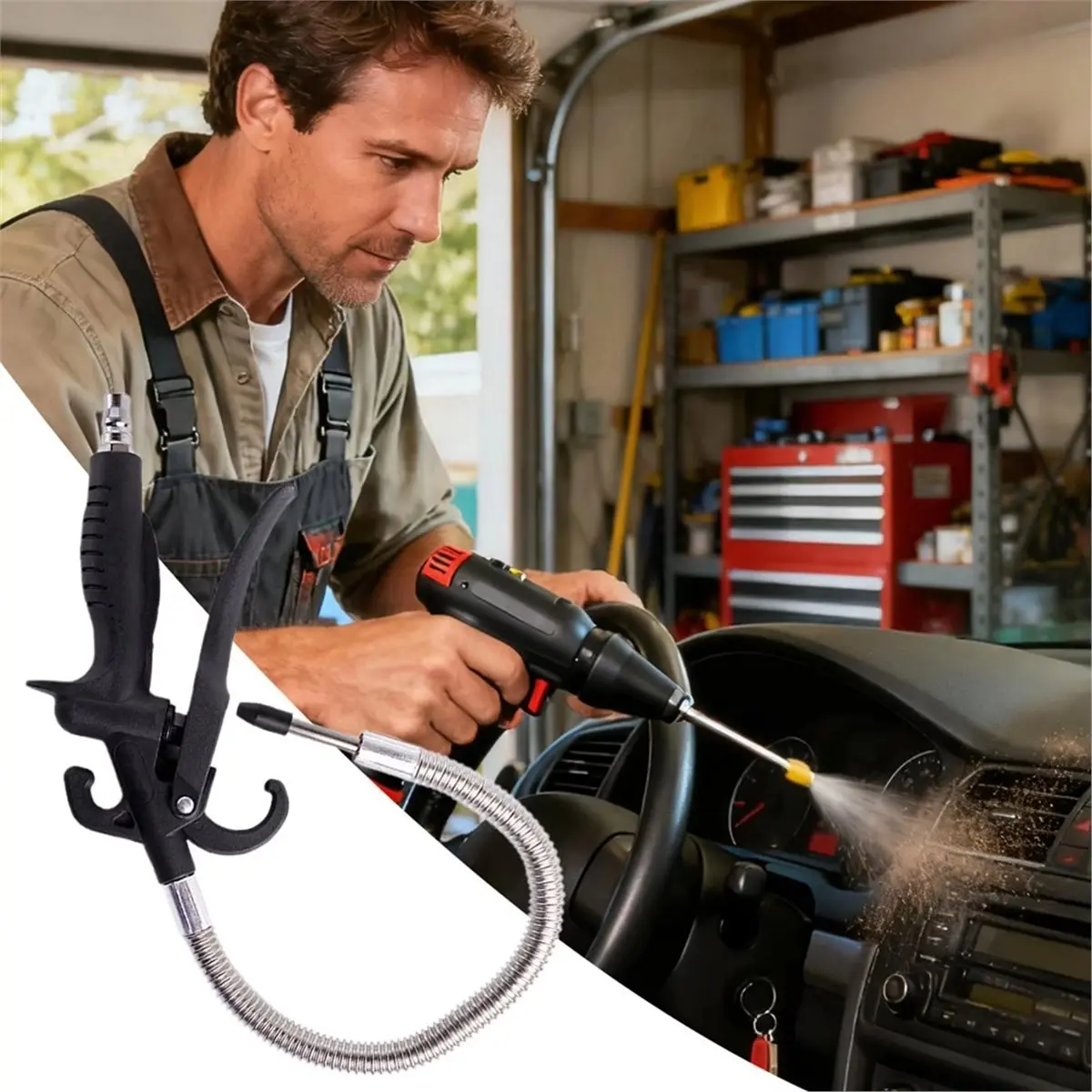 Budget-Friendly-Handheld Blower High-Pressure Pneumatic Cleaner Dust Removal Tool for Engine Car Vehicle Automobile Home House I