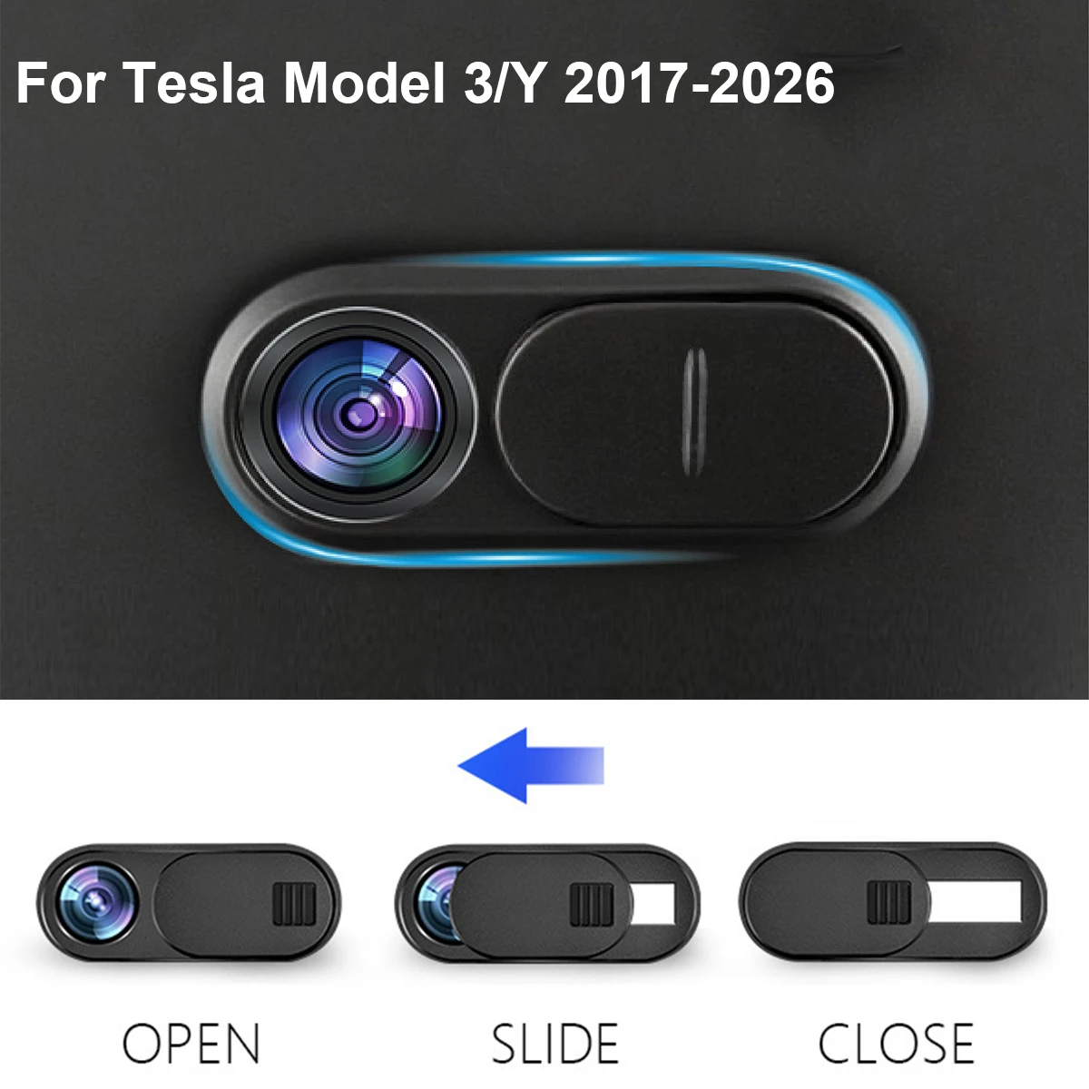 Osłona kamery samochodowej do Tesla Model Y Juniper 2025 Model 3, blokada kamery internetowej, 1/3/5 szt., kompatybilna z tabletami, laptopami i iPady.