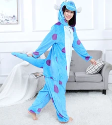 Mono con capucha de una pieza para hombre y mujer, pijama de Animal Kigurumi, franela cálida, ropa de dormir para adultos, invierno, novedad