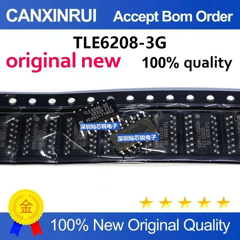 (5-100 Pieces) Brand New Original TLE6208-3G SMD SOP14 Chip Automotive Door Window Control Driver for Electronics Market
