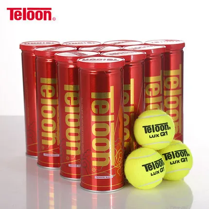 24PCS New Teloon Tennis Q1 High Elasticity Wear-resistant Air Pressure Foot Red Cans 3 balls  8Tubes/set