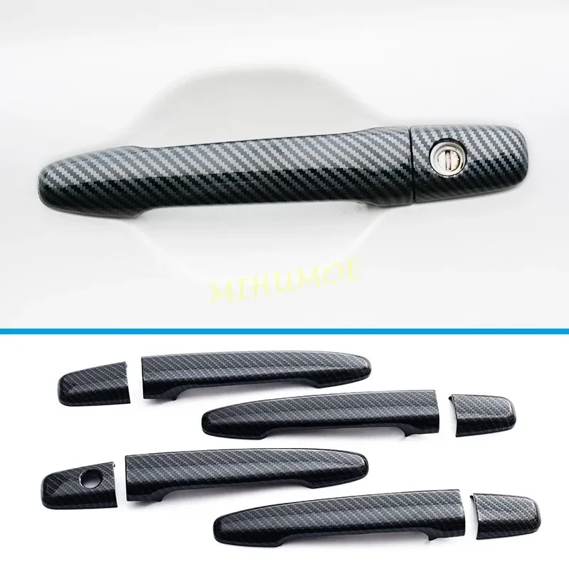 Carbon Fiber Door Handle Cover Trim For Mitsubishi Outlander Sport ASX Lancer Accessories