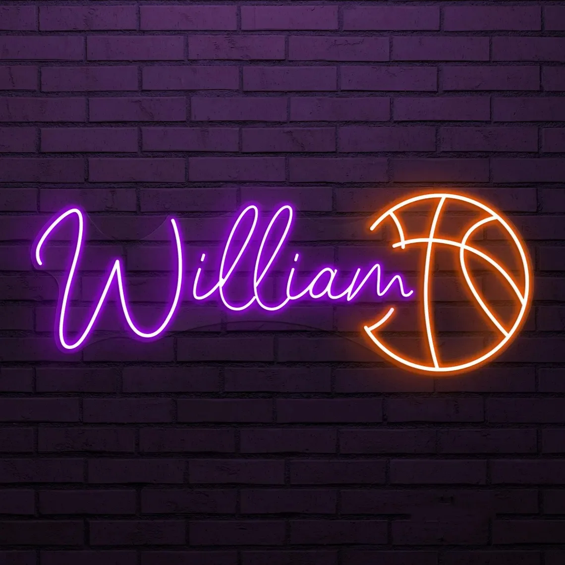 اسم مخصص النيون مخصص كرة السلة مصباح ليد كرة السلة جدار ديكور لعبة مخصصة وديكور غرفة الاطفال نادي كرة السلة المخصص