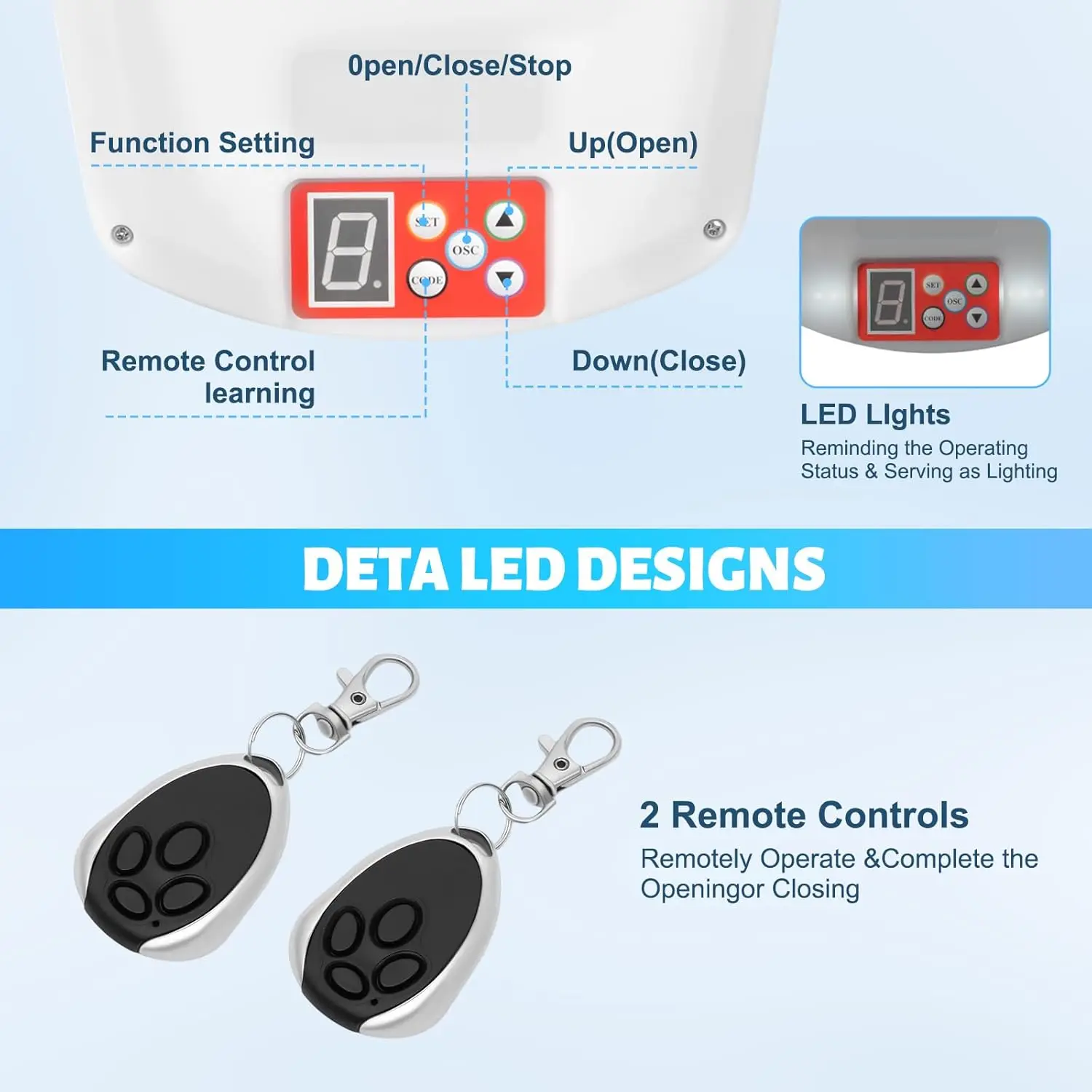فتحت باب المرآب على الجانب، فتاحة باب دوارة كهربائية، محرك باب المرآب 110 فولت مع جهاز تحكم عن بعدين - أبواب قابلة للطي هادئة 800N