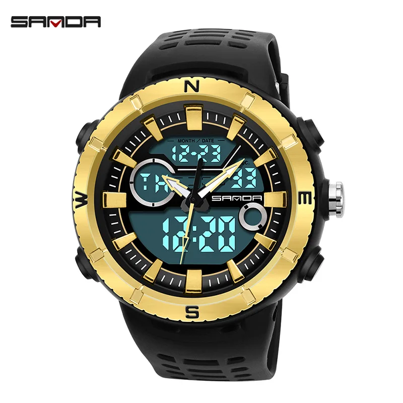 

Водонепроницаемые электронные часы для студентов и молодежи от бренда SANDA, модные многофункциональные часы, соответствующие последним трендам.