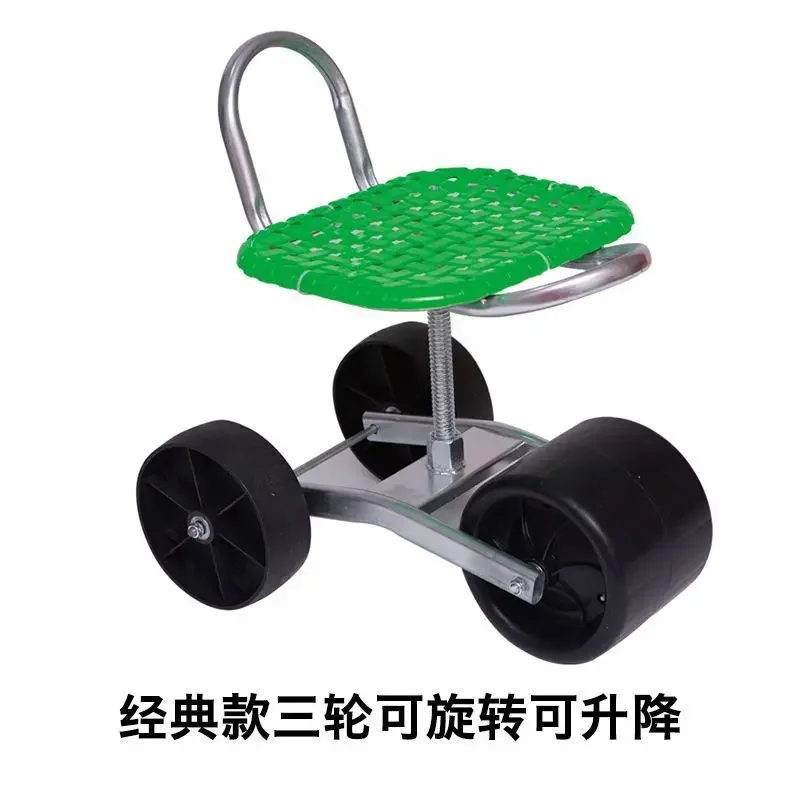 

Greenhouse Mobile Lazy Cart Rotating Lifting Small Stool Agricultural Machinery Agricultural Tools Fruit Greenhouse Trolley