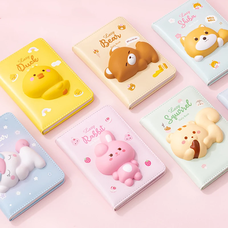 Korea Student Kawaii Decompression Diary Campus Notebook School Cute Mini Budget Planner Notebook Office Supply Stationery